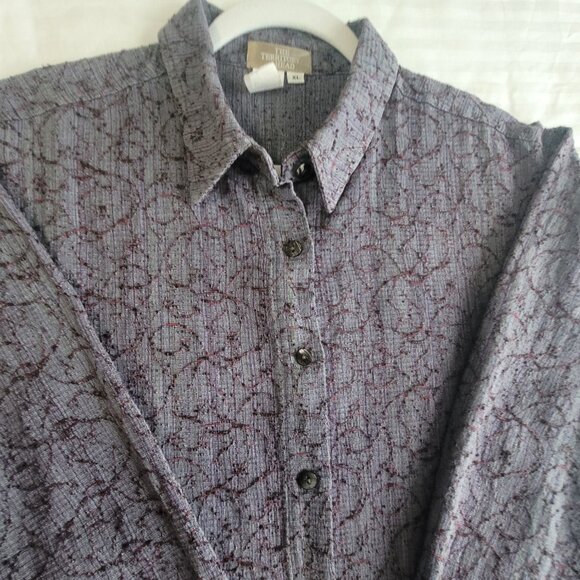Territory Ahead Purple Gray Long Sleeve Womens  Shirt XL - Picture 12 of 13